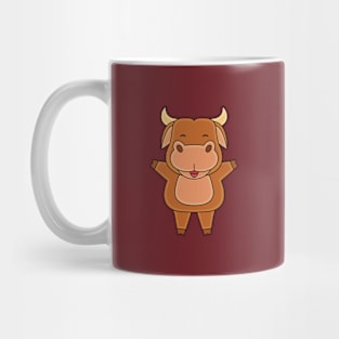 cute bull character Mug